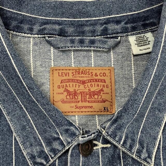 Supreme(シュプリーム)のSupreme Levi’s Pinstripe Trucker Jacket メンズのジャケット/アウター(Gジャン/デニムジャケット)の商品写真