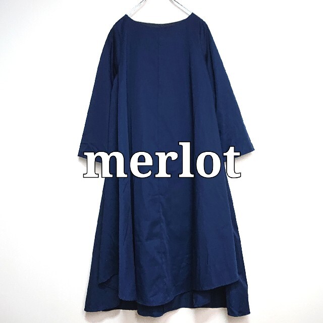 merlot(メルロー)のメルローmerlotロングワンピース ネイビーfree レディースのワンピース(ロングワンピース/マキシワンピース)の商品写真