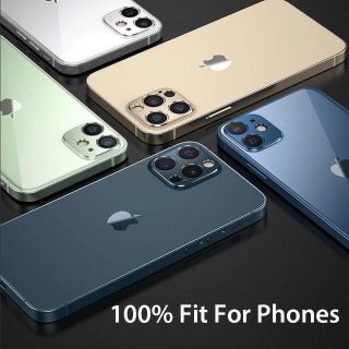 メタリック カメラカバー ✨ iPhone11 12 13 シリーズ用 (モバイルケース/カバー)