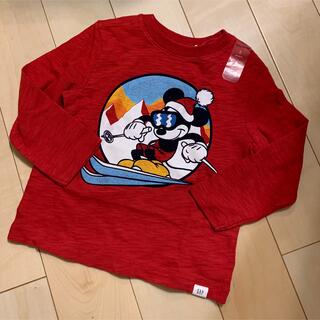 ミッキーマウス(ミッキーマウス)の新品　gap ギャップ　ミッキー　ロンT トップス　長袖　95(Tシャツ/カットソー)