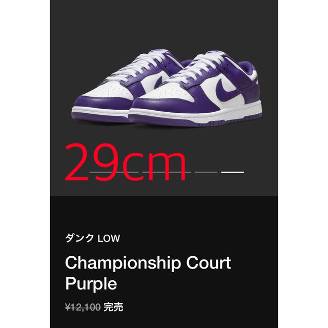 NIKE(ナイキ)のNike Dunk Low Championship Court Purple メンズの靴/シューズ(スニーカー)の商品写真