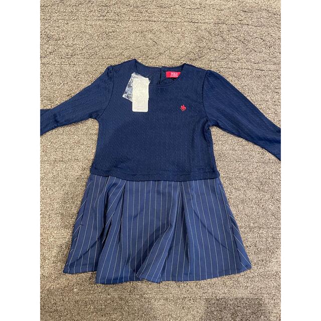 しまむら(シマムラ)のpolo ワンピース　ネイビー キッズ/ベビー/マタニティのキッズ服女の子用(90cm~)(ワンピース)の商品写真