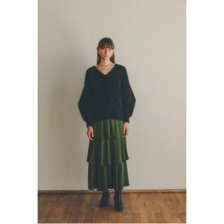 【りんぽこ6195様専用】CLANE TIERED SATIN SKIRT(ロングスカート)