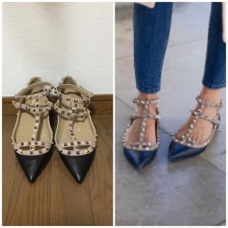 VALENTINO ロックスタッズ バレエシューズ 39