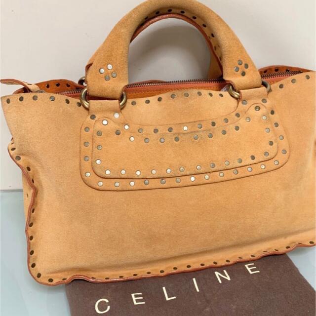 CELINE セリーヌ ハンドバッグ ブギーバッグ スエード ブラック スタッズ