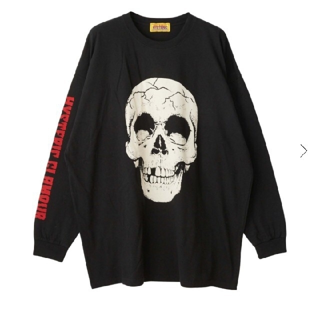 HYSTERIC GLAMOUR(ヒステリックグラマー)のヒステリックグラマーSKULL HEAD オーバーサイズTシャツ レディースのトップス(Tシャツ(長袖/七分))の商品写真