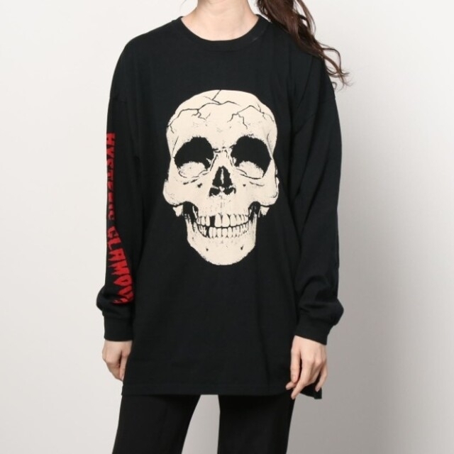 HYSTERIC GLAMOUR(ヒステリックグラマー)のヒステリックグラマーSKULL HEAD オーバーサイズTシャツ レディースのトップス(Tシャツ(長袖/七分))の商品写真