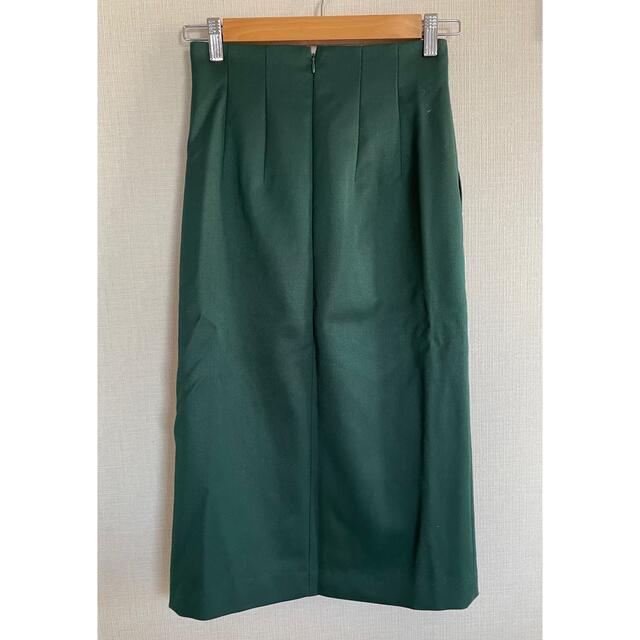 BEAUTY&YOUTH UNITED ARROWS(ビューティアンドユースユナイテッドアローズ)のBEAUTY&YOUTH ドスキンスリットタイトスカート グリーン レディースのスカート(ロングスカート)の商品写真