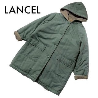 ランセル(LANCEL)のランセル 中綿ジャケット ジャンパー ロングコートM グリーン 秋冬 90s古着(ロングコート)