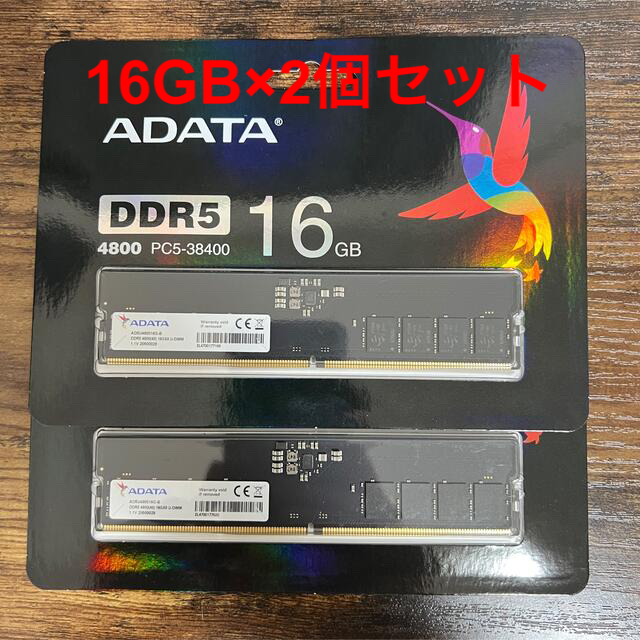 32GB【新品未開封】ADATA DDR5 4800 16GB 4個セット