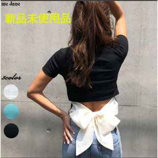 ミージェーン(me Jane)のme Jane  バックリボンTOPS 半袖(カットソー(半袖/袖なし))