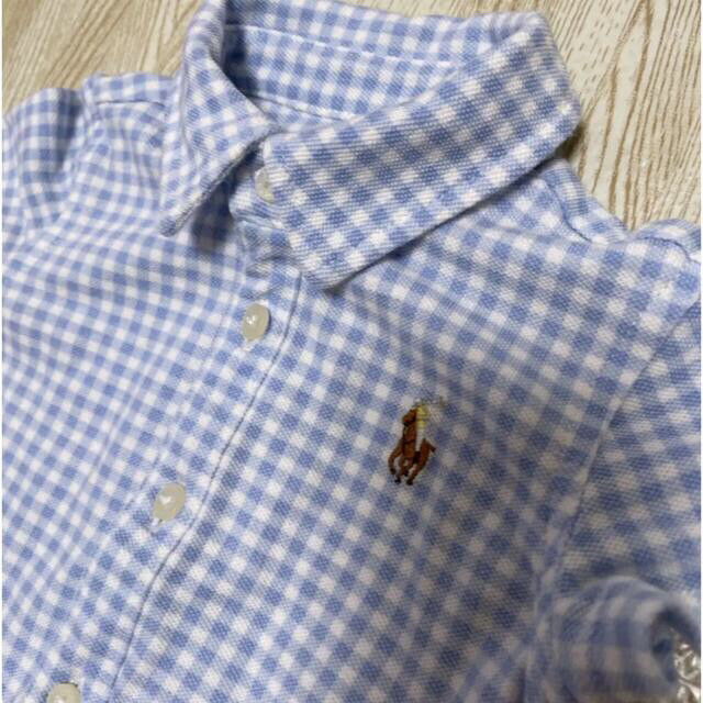 Ralph Lauren(ラルフローレン)のRalphLauren ポロシャツ風 ロンパース 70 キッズ/ベビー/マタニティのベビー服(~85cm)(ロンパース)の商品写真