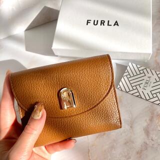 Furla - FURLA 三つ折り コンパクトウォレット ミニウォレット 折り財布 ブラウン