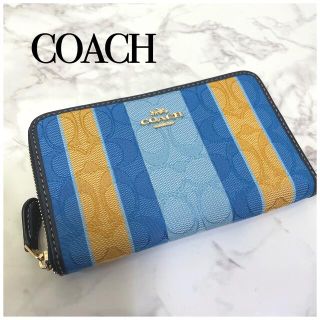 コーチ(COACH)の【極美品】コーチ COACH 折り財布 ラウンドファスナー コンパクト(財布)