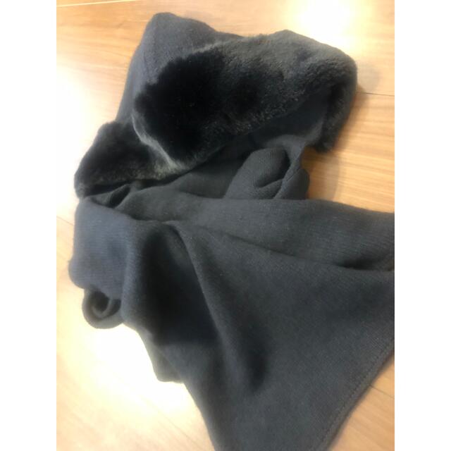 Max Mara ファーストールマフラー フード付きラビットファーコート白タグ