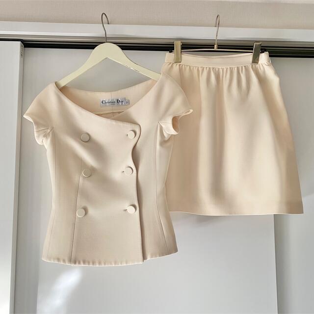 Christian Dior - DIOR オフショルダージャケット スカート