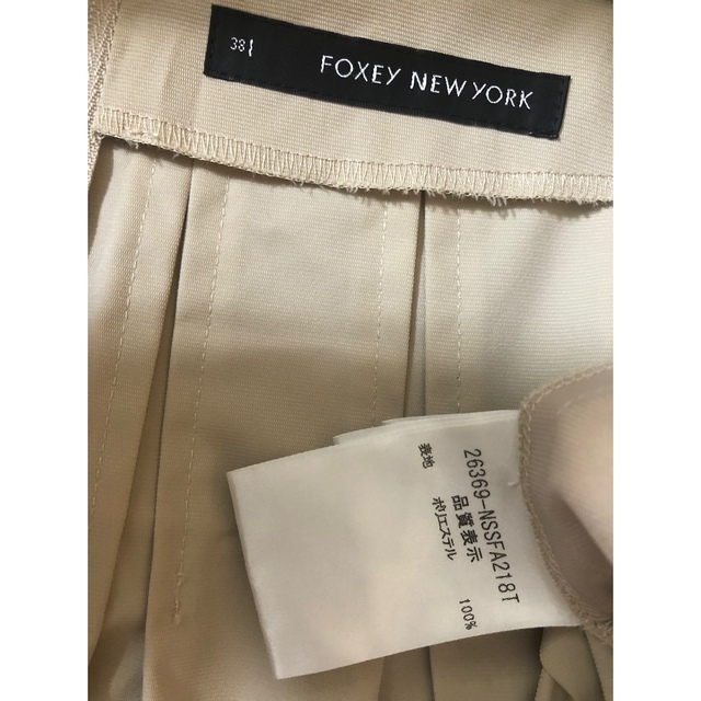 FOXEY - 美品 フォクシー フレアスカート ベージュ38 S 膝丈 タック 