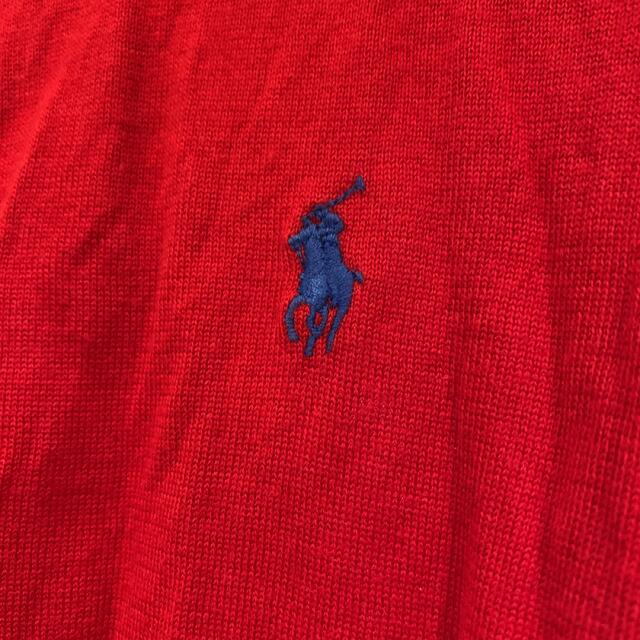 Ralph Lauren(ラルフローレン)のラルフローレン　カーディガン　赤　Lサイズ レディースのトップス(カーディガン)の商品写真