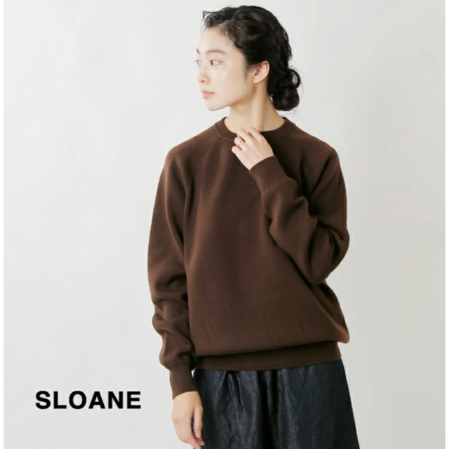 トップススローン sloane★ダブルフェイスニット