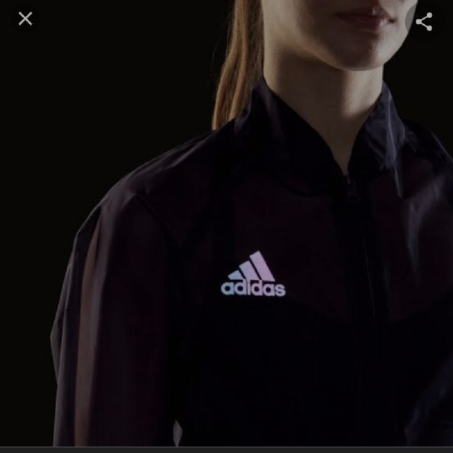 adidas(アディダス)のアディダス シースルー ジャケット ブラック Sサイズ レディースのジャケット/アウター(ナイロンジャケット)の商品写真