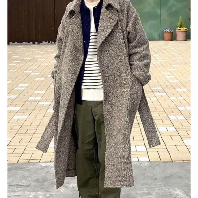 COMOLI - ATHA NEP TWEED MAXI COAT/アタ マキシコートの通販 COMOLI - ATHA NEP TWEED MAXI COAT/アタ マキシコートの通販