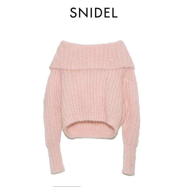 SNIDEL - さなえ(完売品) snidel バックオープンローゲージニット ピンク