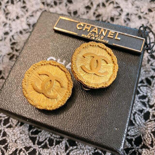 CHANEL ヴィンテージ ゴールドイヤリング ココマーク 箱・刻印あり-