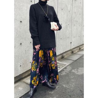 つやあり 【美品】ドリスヴァンノッテン フラワー柄 シャツワンピース