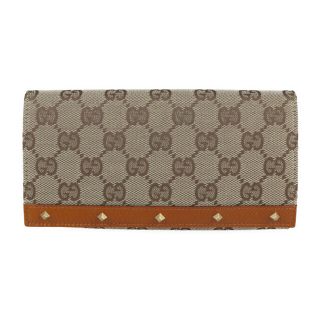 れによる Gucci グッチの長財布・良品・本物・人気・GGキャンバスの