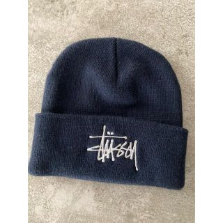 ステューシー(STUSSY)のstussy ニット帽　ネイビー(ニット帽/ビーニー)