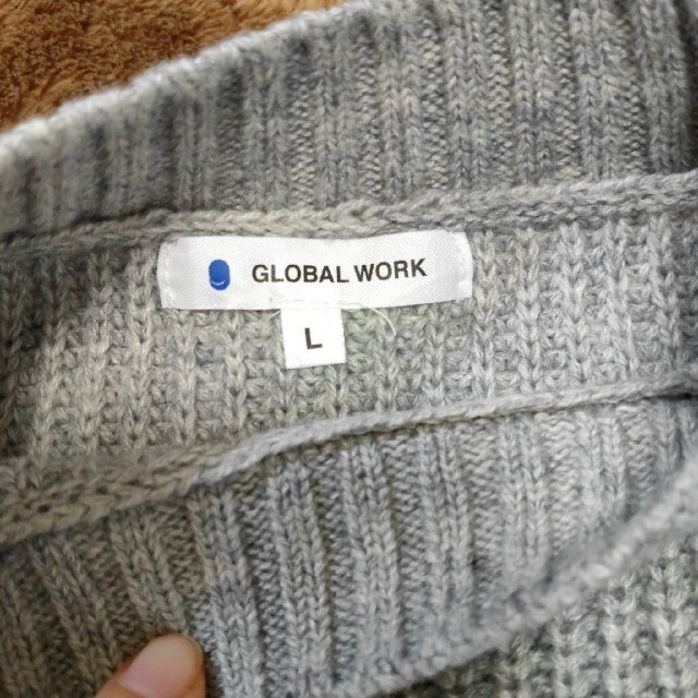 GLOBAL WORK(グローバルワーク)のL フラッフィースリーブニットプルオーバー キッズ/ベビー/マタニティのキッズ服女の子用(90cm~)(ニット)の商品写真