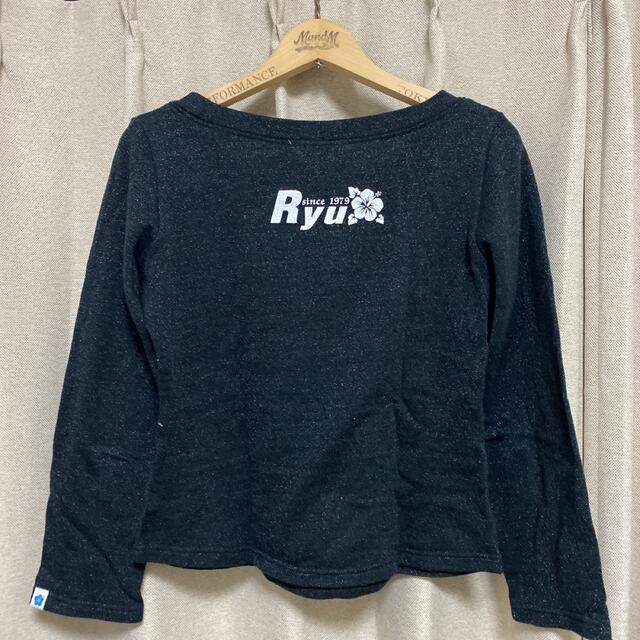 RYUSPORTS(リュウスポーツ)のRYU SPORTS❤️リュウスポーツ❤️黒カットソー❤️ レディースのトップス(Tシャツ(長袖/七分))の商品写真