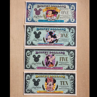 Disney - ディズニーダラー Disney DOLLARS $1・$5・$10 4枚セット