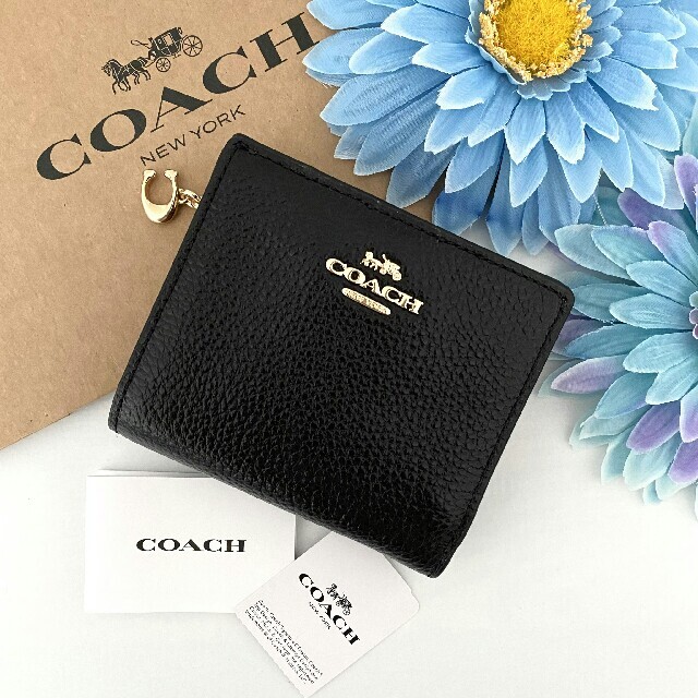 【特別セール品】 COACH - 【新品】COACH(コーチ)メンズ ブラック レザー 折り財布 財布
