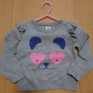 ベビーギャップ(babyGAP)のbabyGAP パンダフリルニット　女の子(ニット)