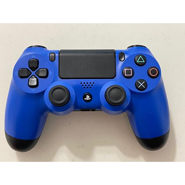 PlayStation4(プレイステーション4)の★美品★ SONY PS4 純正 コントローラー DUALSHOCK4 ブルー エンタメ/ホビーのゲームソフト/ゲーム機本体(家庭用ゲーム機本体)の商品写真