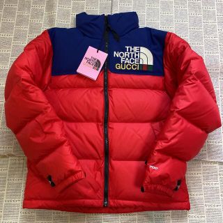 グッチ(Gucci)のNORTH FACE GUCCI コラボダウンジャケット XS レア 先行発売(ダウンジャケット)