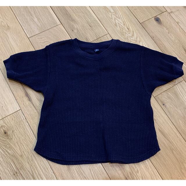 UNIQLO(ユニクロ)のワッフルカットソー100 2点セット キッズ/ベビー/マタニティのキッズ服女の子用(90cm~)(Tシャツ/カットソー)の商品写真