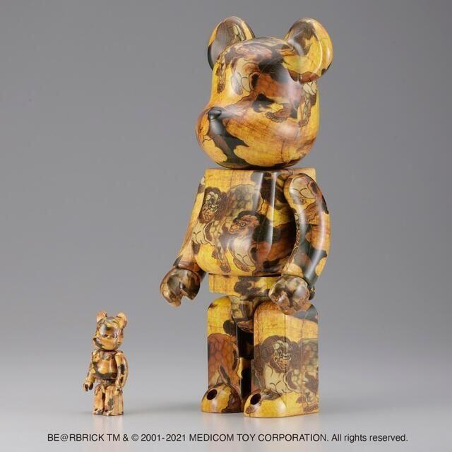 フィギュアBE@RBRICK 狩野永徳「唐獅子図屏風」100％ & 400％ ベアブリック