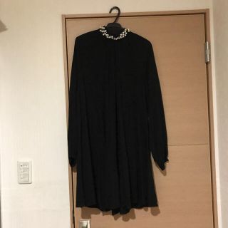 エイチアンドエイチ(H&H)のH&M チュニック　パール　スタッズ　ブラック　新品(チュニック)