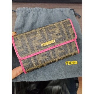 フェンディ(FENDI)の財布 FENDI 折り財布 ピンク(折り財布)