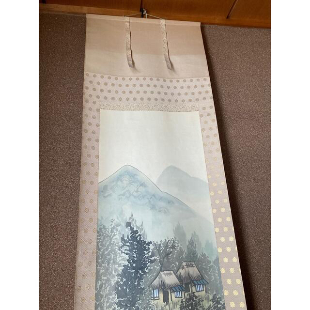 信頼】【信頼】掛け軸 扇面 ちょっと怖いし… 木箱付き 絵画