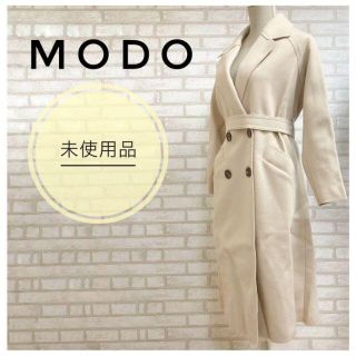 【未使用】MODO レディース ロング チェスターコート M アイボリー(チェスターコート)