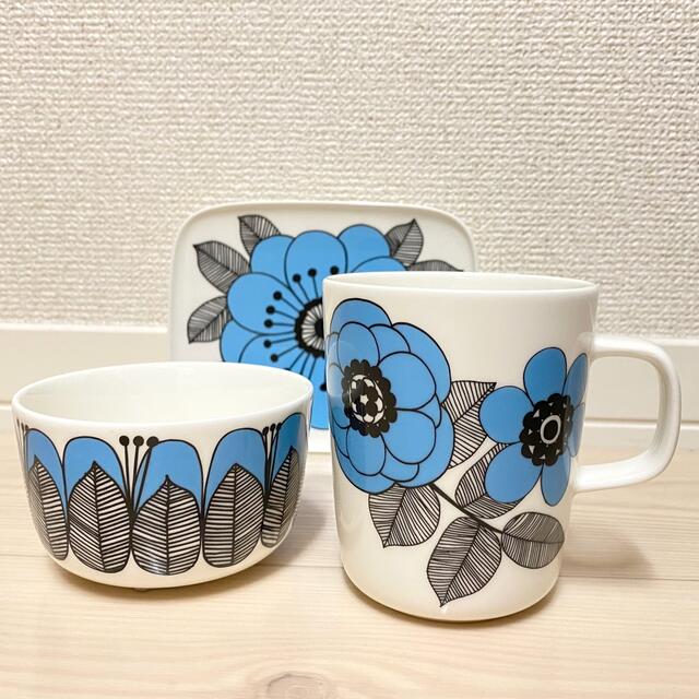 2つセット　marimekko マリメッコ ケスティト マグカップ ブルー