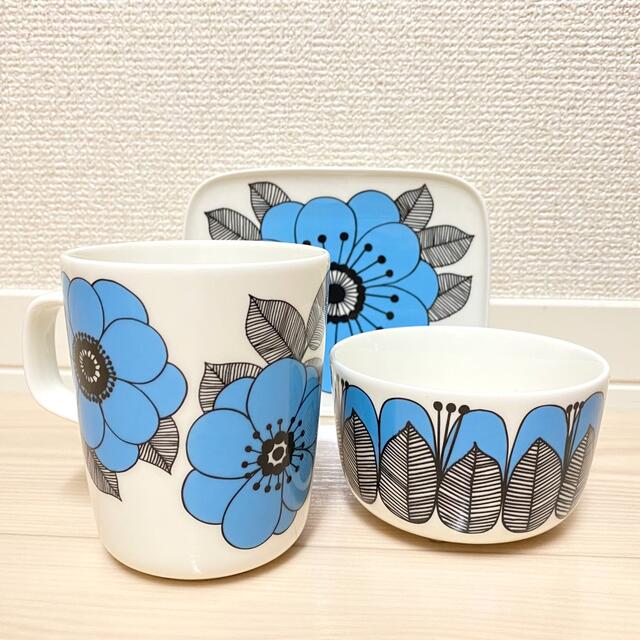 2つセット　marimekko マリメッコ ケスティト マグカップ ブルー