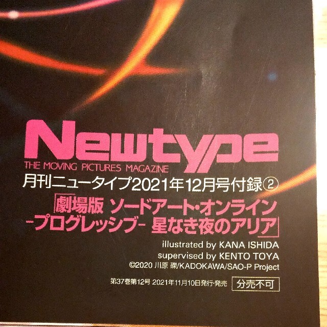 ニュータイプ12月付録 SAOポスター エンタメ/ホビーのアニメグッズ(ポスター)の商品写真