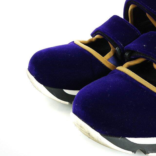 Marni(マルニ)のマルニ ベルクロ スニーカー ベルベット×ナイロン 37 24cm 紫 パープル レディースの靴/シューズ(スニーカー)の商品写真