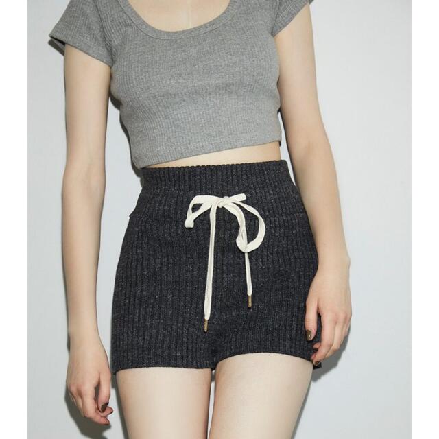 juemi ニットパンツ Contrast Knit Shorts