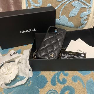 CHANEL - 【CHANEL】シャネルiPhone12proチェーンショルダー付きケース