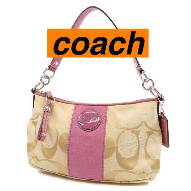 COACH コーチ ショルダーバッグ レディース ピンク 人気約109cmハンドル